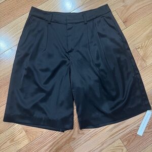 Reformation Drew Satin Short Black - Size 4